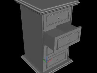 Vintage cabinet 3D model purchase
