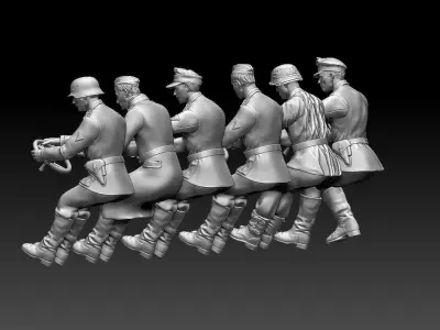 german drivers  soldiers 3D print model