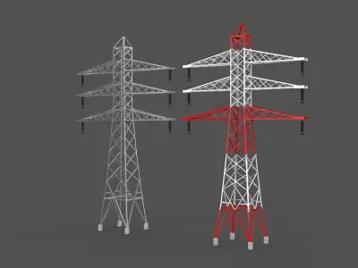 Electricity Pylon Tower 3D model