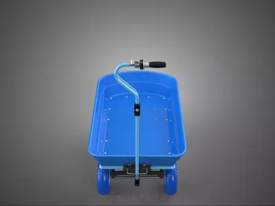 MOTORIZED BEACH SAND SEA CART WAGON TROLLEY DOLLY TRUCK TRAILER 3D model