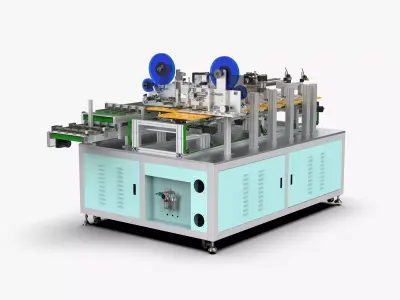 Automatic Battery Cover Assembly and Testing Machine 3D model
