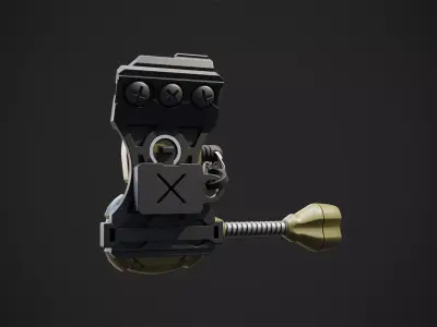 Tactical Signal Lights and KNUCKL Helmet Mount 3D model
