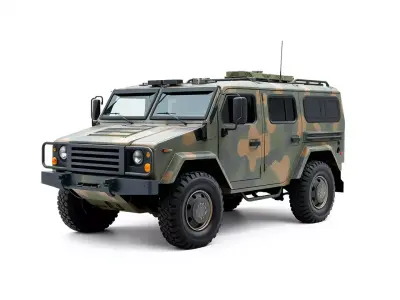Camouflage Armored Vehicle model pack Low-poly 3D model Low-poly