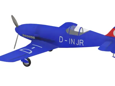 Messerschmitt Me 209 V1 Low-poly 3D model