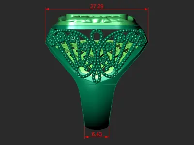 MEN S VINTAGE RING Printable Model 3D print model