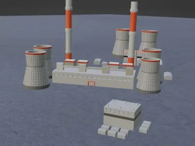 factory Low-poly 3D model purchase
