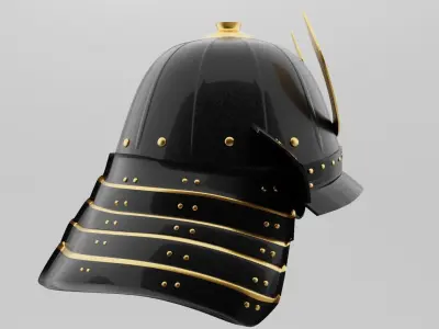 Samurai Helmet 3D model get
