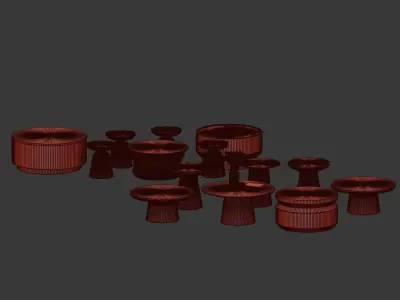 Coffee and Side Tables West Elm Part 01  3D model