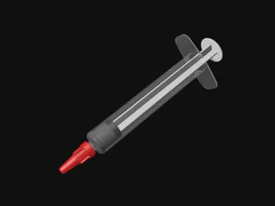 SYRINGE WITH THERMAL PASTE  3D model