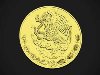 Mexican Eagle Coin 3D print model