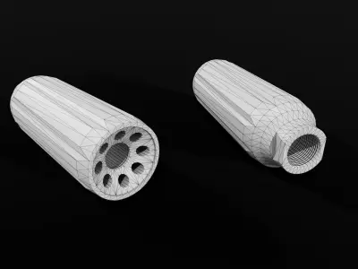 KVP XL 45ACP Linear Compensator Low-poly 3D model