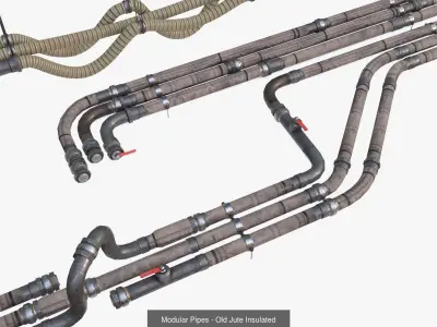Modular Pipes Diameter 10 - Complete Collection 3D Model Pack