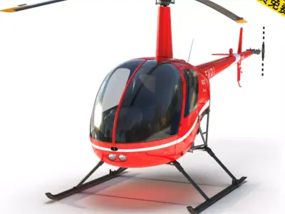 Helicopter 3D model 4