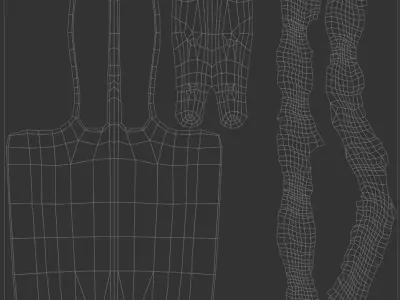 Butcher Knife Free low-poly 3D model