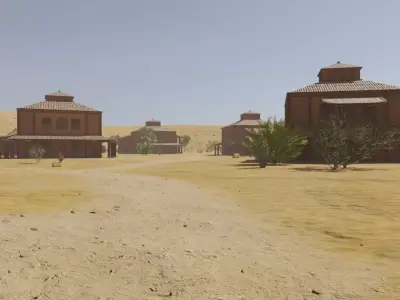 Desert Oasis Village 3D model