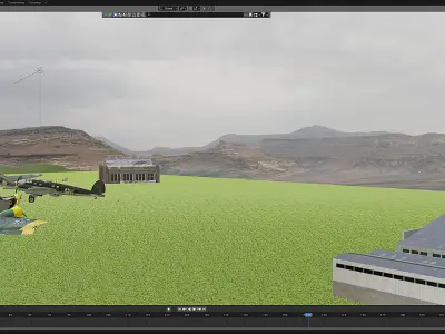 German airfield Free 3D model