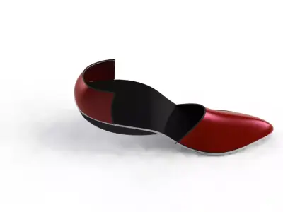 Convertible High Heel to Flat Shoe  Modular Footwear Design 3D model