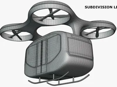 Passenger drone concept 3D model