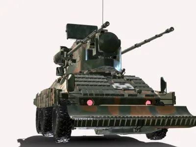 ee9 cascavel 6x6 engesa Low-poly 3D model