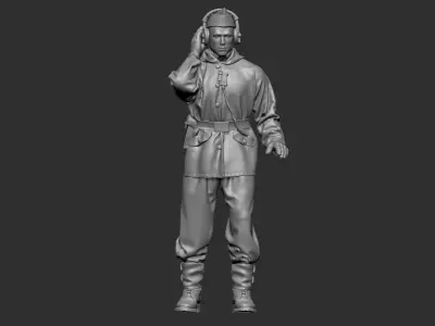 German Tankman 1 ww2 3D print model