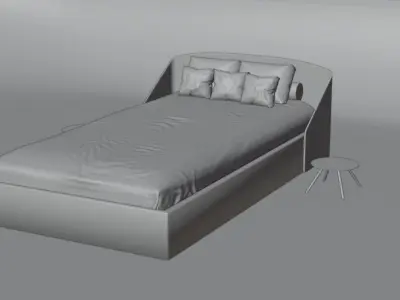  Merry christmas bed 3d Free 3D model