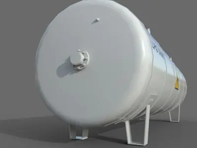 Lpg Storage Tank Low-poly 3D model