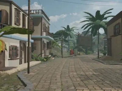 Tropical Village 3D model
