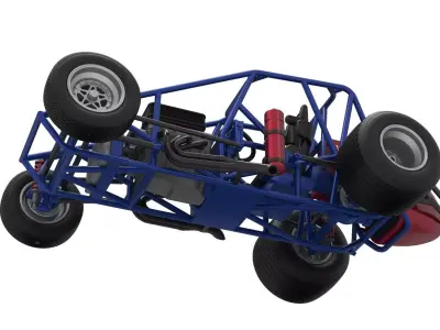 Dirt Silver Crown Car Base Scale 1 to 25 3D print model