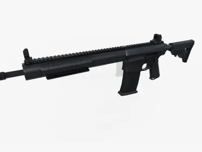 Troy Par Rifle Gun Low-poly 3D model