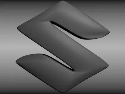 suzuki logo 3D model Subdivision ready