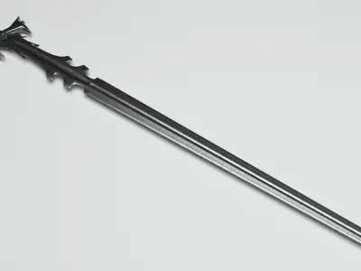 Fantasy Longsword Low-poly 3D model