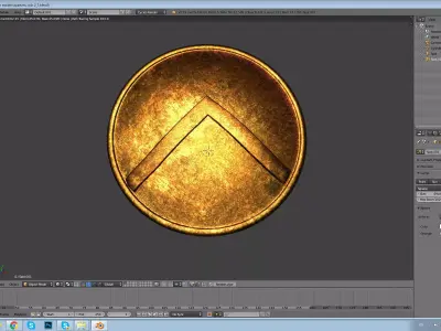 spartan shield 3D model buy