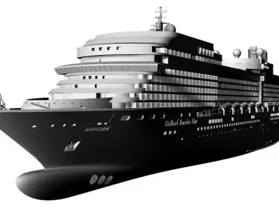 Holland America Line cruise ship MS Eurodam printable 3D model 3D print model