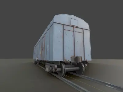 IRCTC Indian Freight Train 3D Model 3D model
