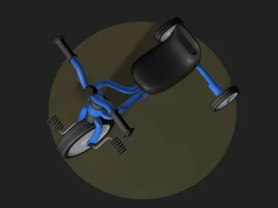 Children bicycle 3D model
