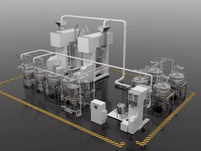 petrochemical plant-chemical plant 3D model