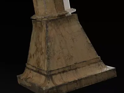 Ancient Pillar Free low-poly 3D model