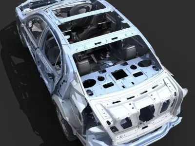 Car Frame 02 3D model purchase