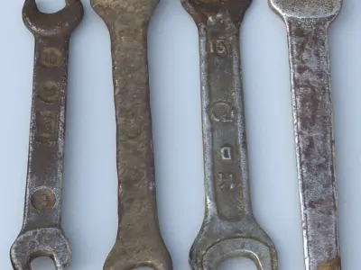 Wrenchs High Poly wrenches - wrenches 3D model