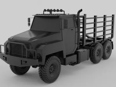 Trucks 3d models Low-poly 3D model