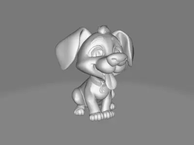 Dog Cartoon 3D Model Low-poly 3D model