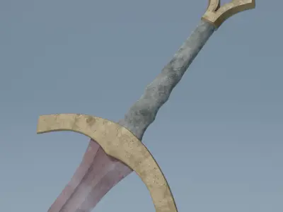 Sword pair of swords Low-poly 3D model