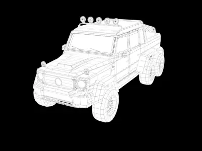 Jeep 6x6 Low-poly 3D model by 3DGamesAssests