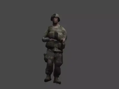 SOLDIER NO GUN Free 3D model