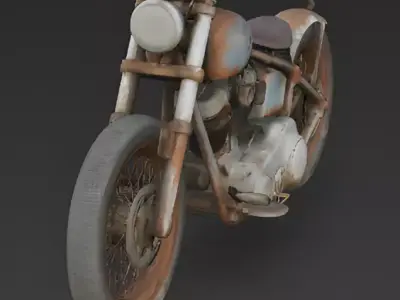 Realistic Abandoned Vintage Cruiser 3d model Low-poly 3D model