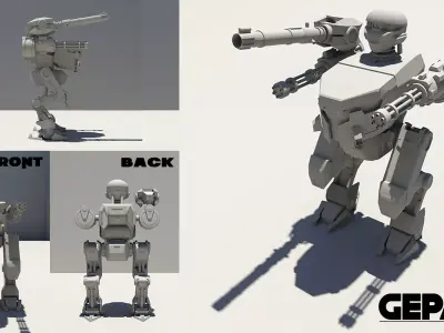 WAR MACHINE Low-poly 3D model purchase