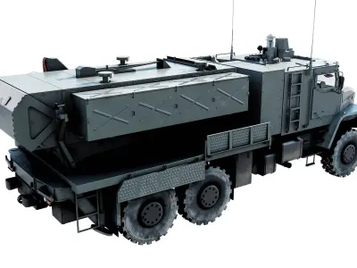 TOS-2 Tosochka Multiple Rocket Launcher 3D model