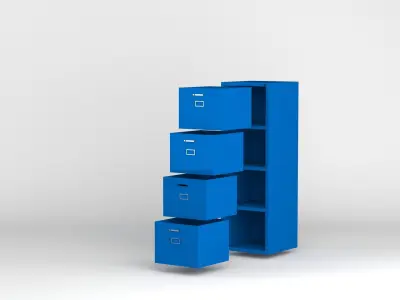  file cabinet  Low-poly 3D model