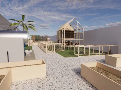 farm site solar Free 3D model
