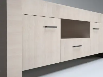 Cabinet for TV Low-poly 3D model